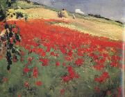 William blair bruce Landscape with Poppies (nn02) oil on canvas
